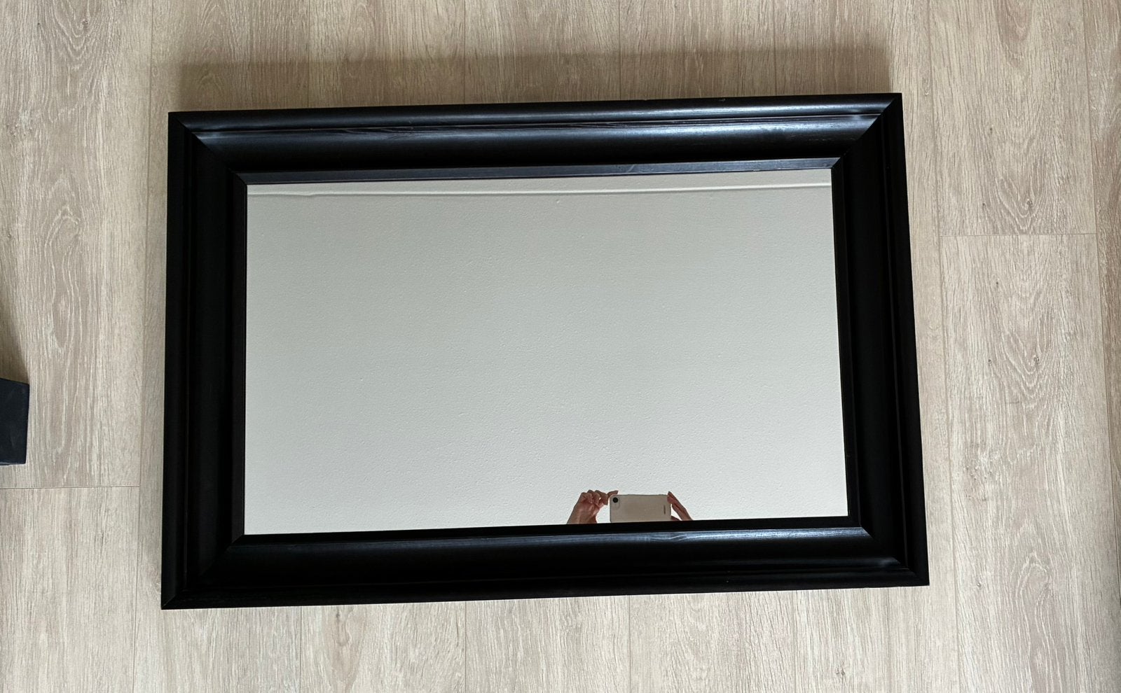 Grote spiegel  - 90 x 60 cm - IKEA - Hemnes - zwart/bruin, Ophalen, Gebruikt, 75 tot 100 cm, Minder dan 100 cm