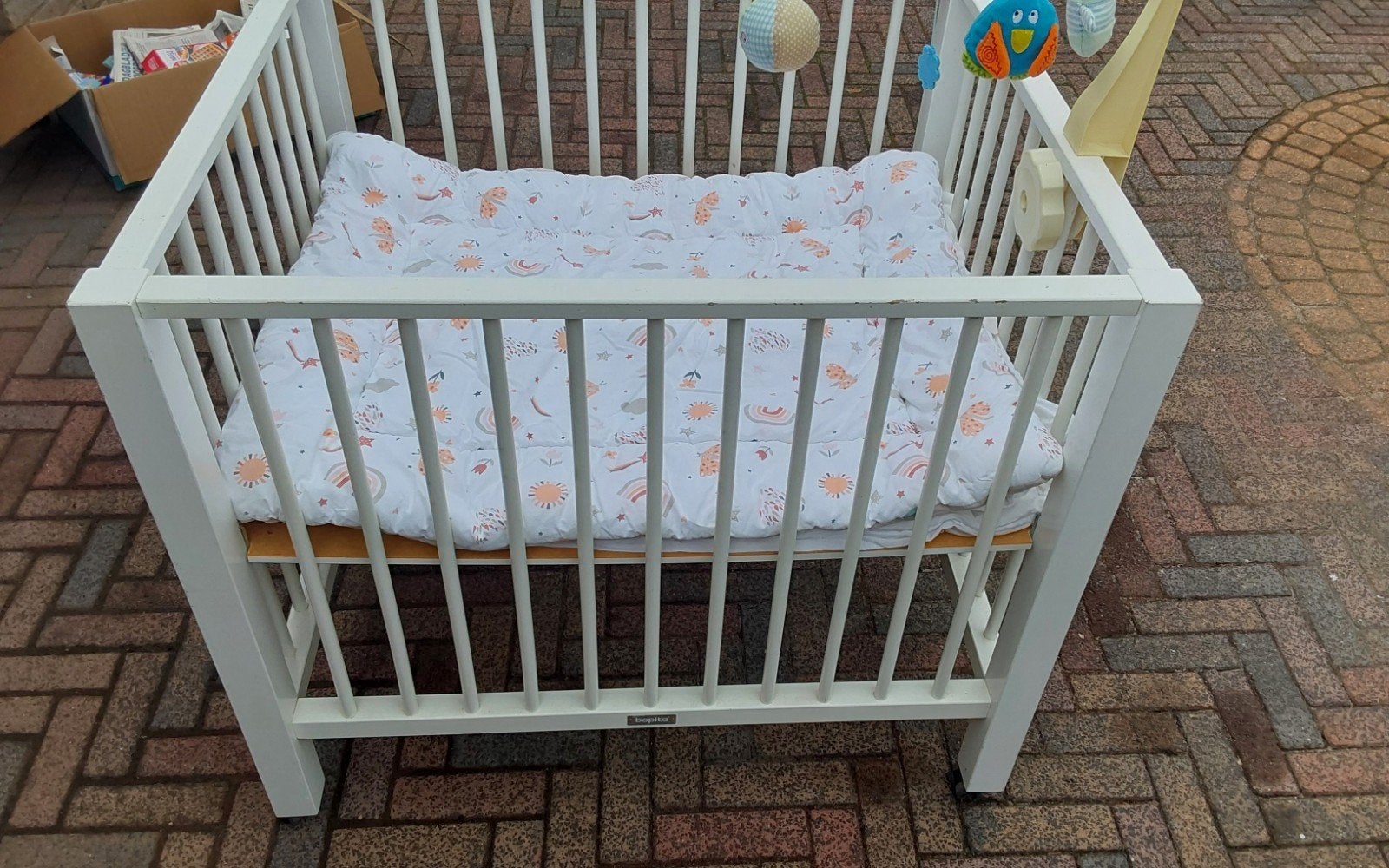 Bopita box op wielen - Wit, Kinderen en Baby's, Boxen, Ophalen, Gebruikt, Rechthoekig, Wieltjes
