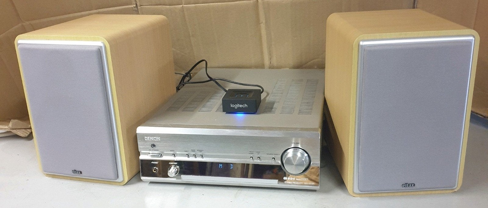 Denon receiver dra-201sa + Eltax speakers + bluetooth, Ophalen of Verzenden