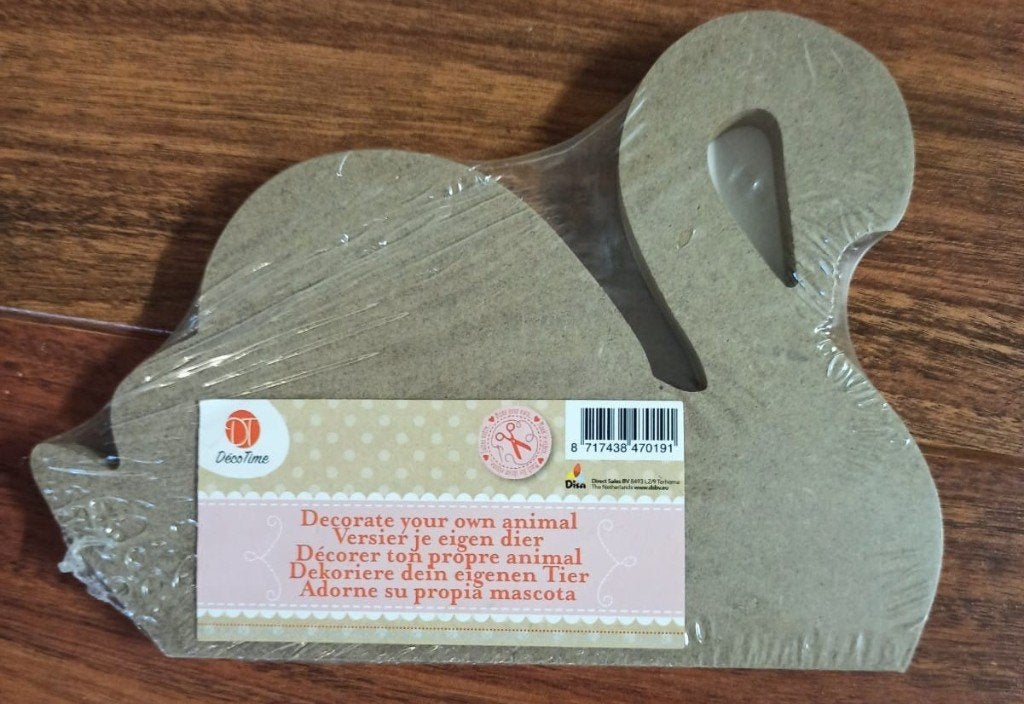 Knutsel Houten Zwaan om te versieren, Hobby en Vrije tijd, Fantasie, Nieuw, Knutselwerk, Hout