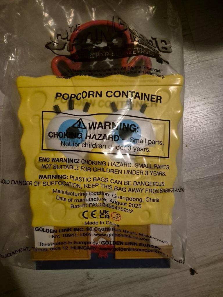 Popcorn bucket spongebob. Speciale uitgave, Verzamelen, Ophalen of Verzenden, Overige figuren