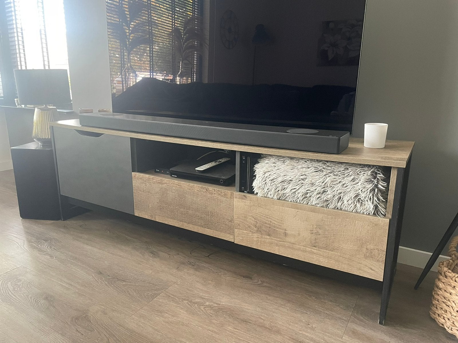 TV meubel, Ophalen, Gebruikt, 150 tot 200 cm, Minder dan 100 cm