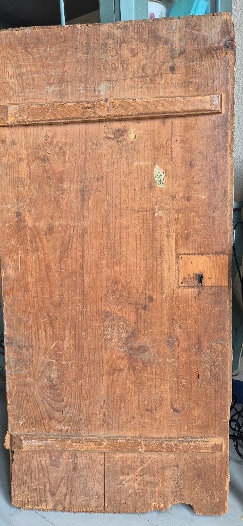 Foto 16 van Antiek beschilderde houten paneel, deur, 19e eeuw
