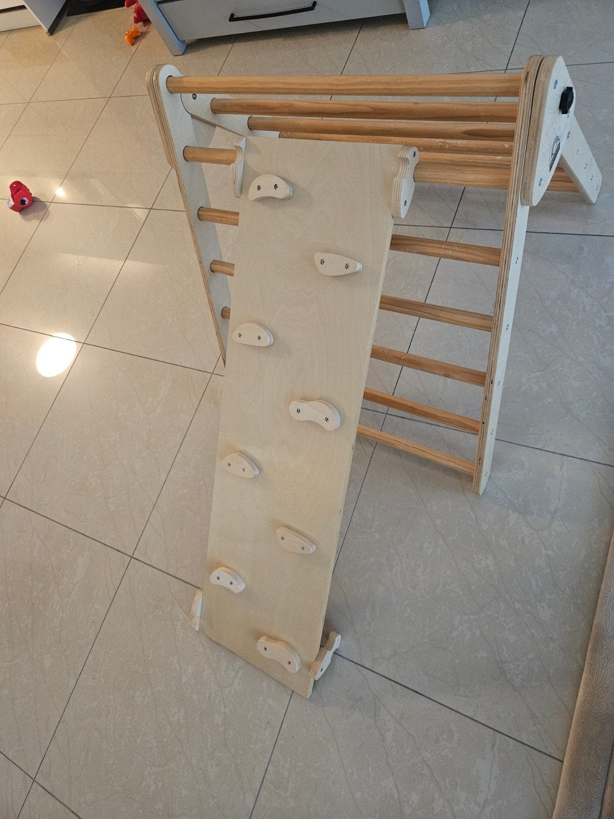 Houten Glijbaan/Klimwand voor Kinderen (Pikler driehoek), Kinderen en Baby's, Ophalen, Zo goed als nieuw, Glijbaan, Aanbouwonderdeel