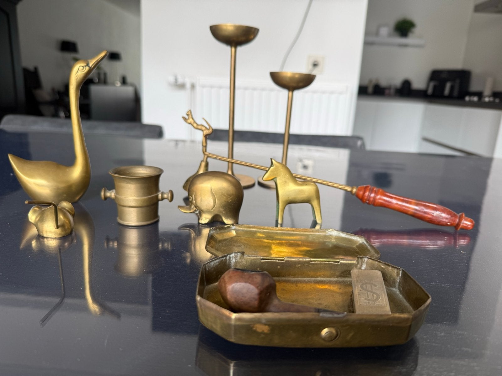 In 1 koop, messing /koper decoratie voorwerpen, Antiek en Kunst, Antiek | Koper en Brons, Ophalen, Brons