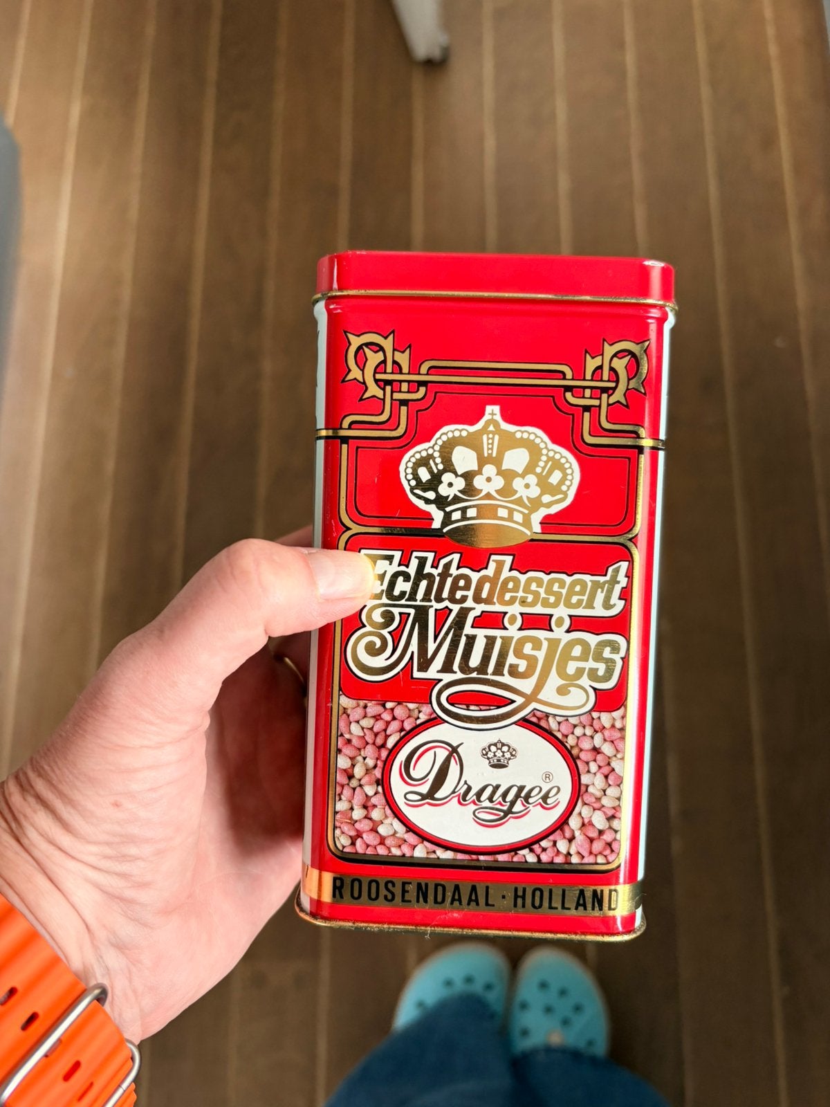 Mooi vintage voorraadblik van Dragee, Verzamelen, Blikken, Ophalen of Verzenden, Gebruikt, Overige