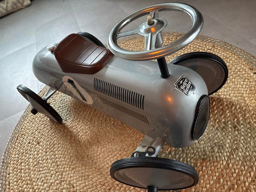 Retro Roller Loopauto Zilver - Vintage Design, Ophalen, Gebruikt, Loopvoertuig
