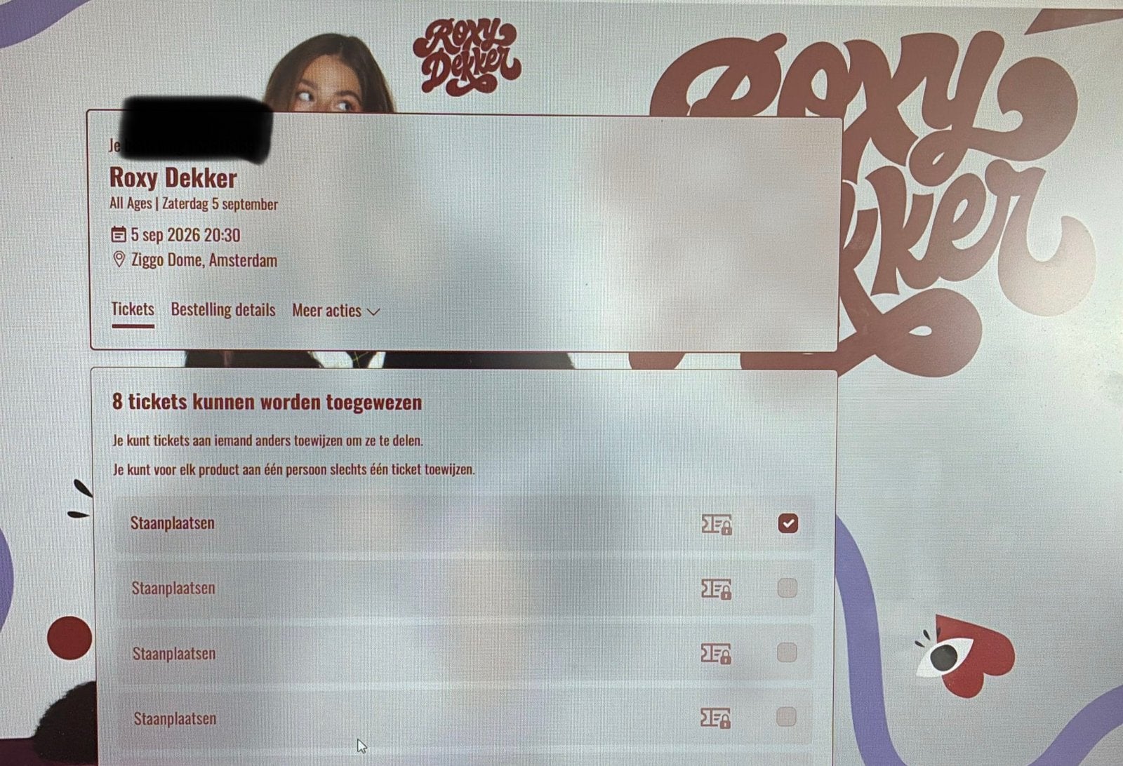 Staanplaatsen Roxy Dekker zaterdag 5 sept 20:30, Tickets en Kaartjes, September