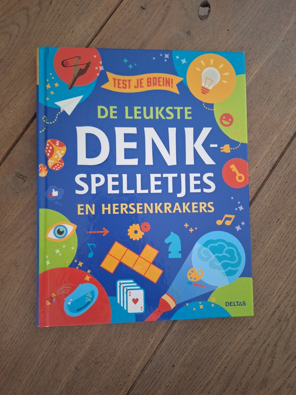 De Leukste Denkspelletjes en Hersenkrakers - Test Je Brein!, Ophalen of Verzenden, Minder dan 500 stukjes, Zo goed als nieuw, Puzzelboek