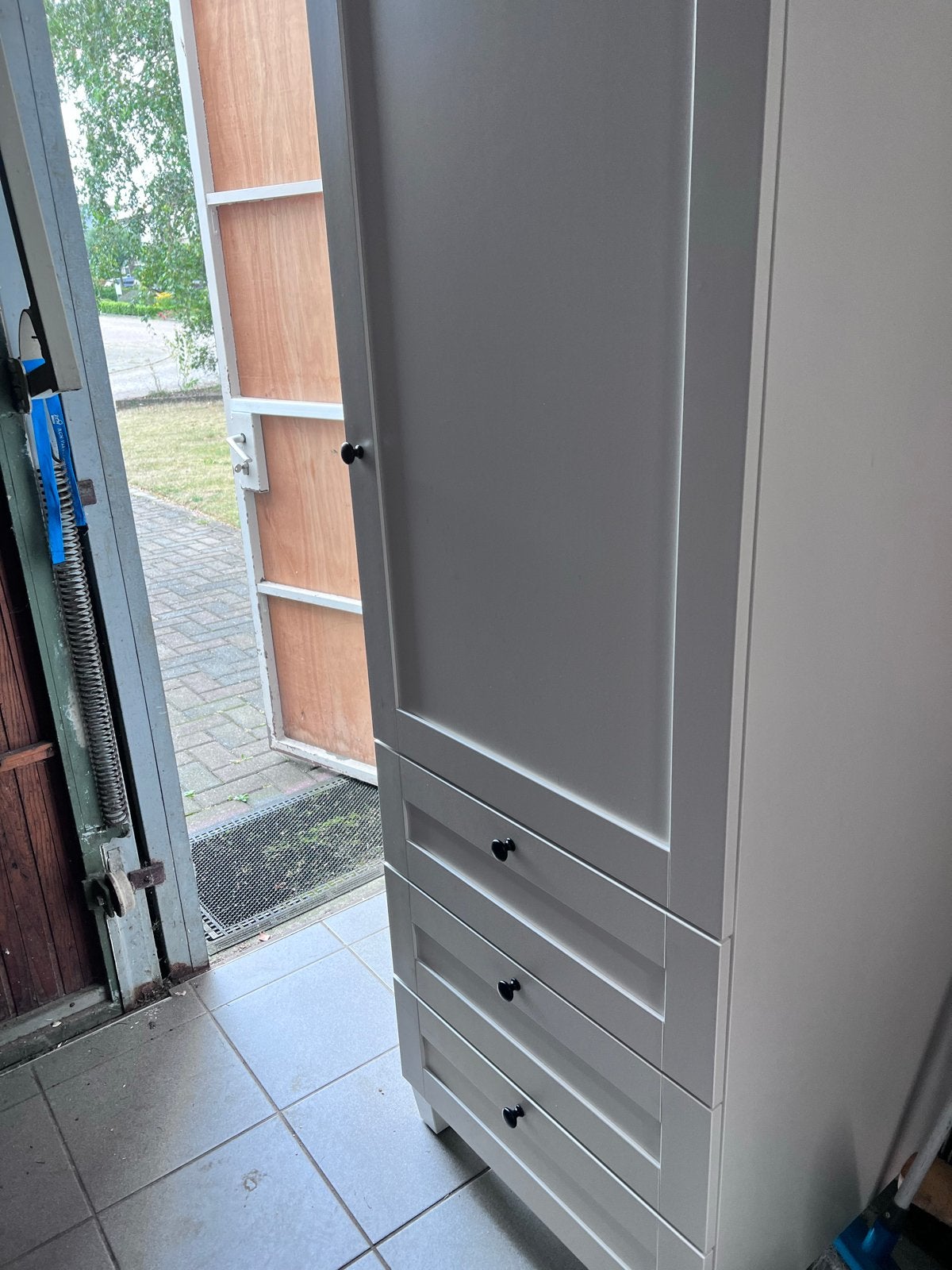 IKEA Hjalpa kledingkast met hanggedeelte en 3 lades, Ophalen, 200 cm of meer, 50 tot 100 cm, Zo goed als nieuw