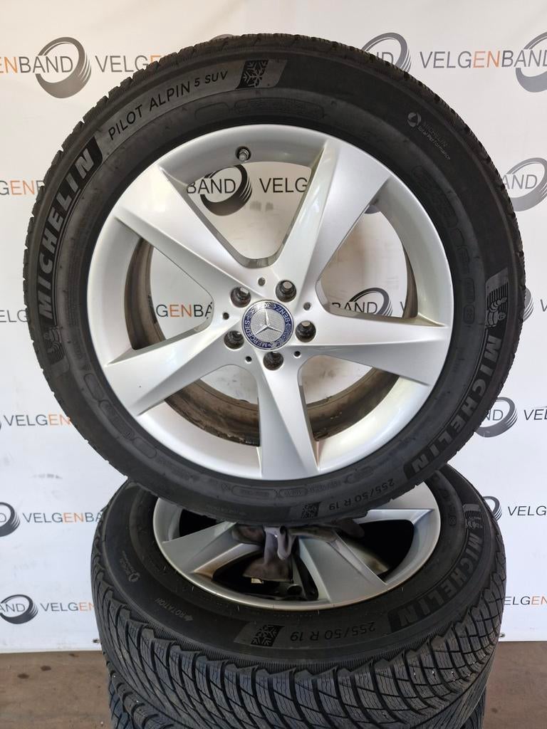 Winterset mercedes gle ml 255 50 19 5x112 66.6 michelin, Auto-onderdelen, 19 inch, Gebruikt, 255 mm, .