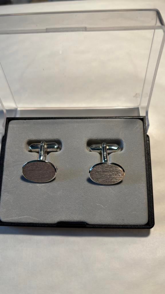 Zilveren gerhodineerde  manchetknopen div modellen., Ophalen of Verzenden, Nieuw, Zilver