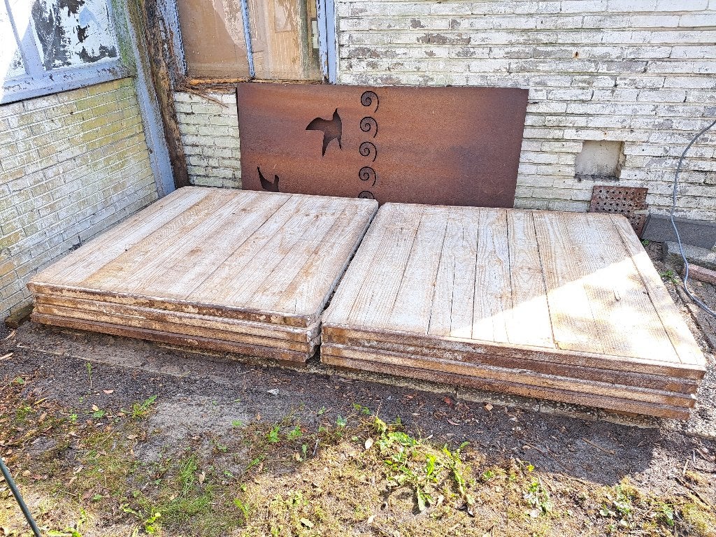 Steenschotten, Ophalen, Gebruikt, Hout