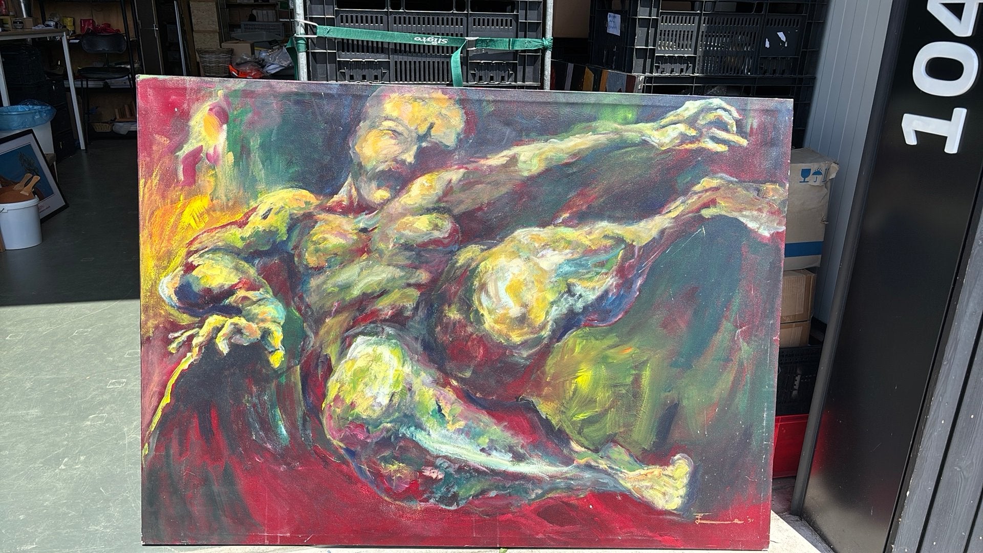 Schilderij Erna de Boer, Ophalen