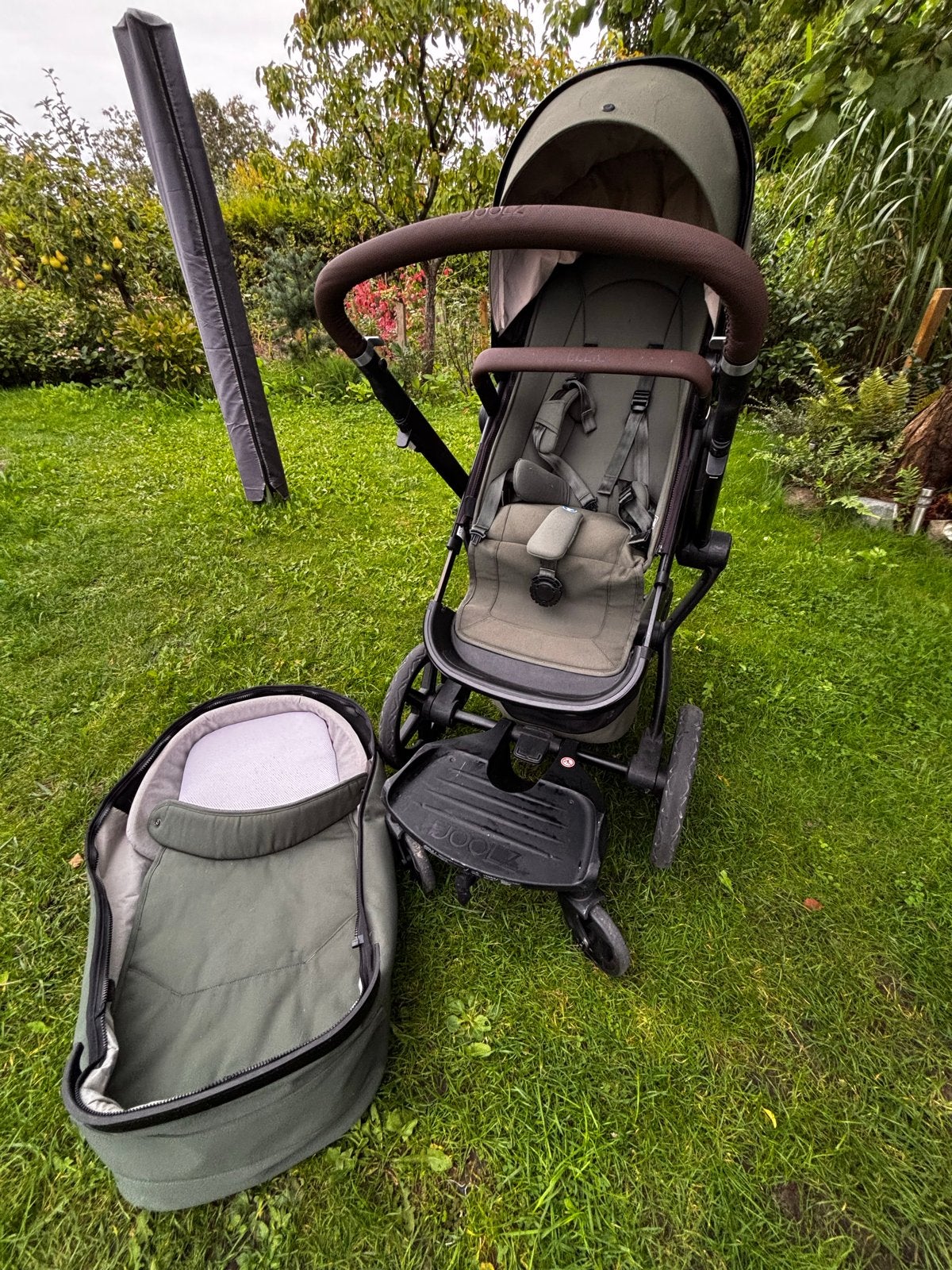 Joolz Day 3 Combiwagen - Compleet in Donkergroen, Kinderen en Baby's, Kinderwagens en Combinaties, Gebruikt, Combiwagen, Met reiswieg