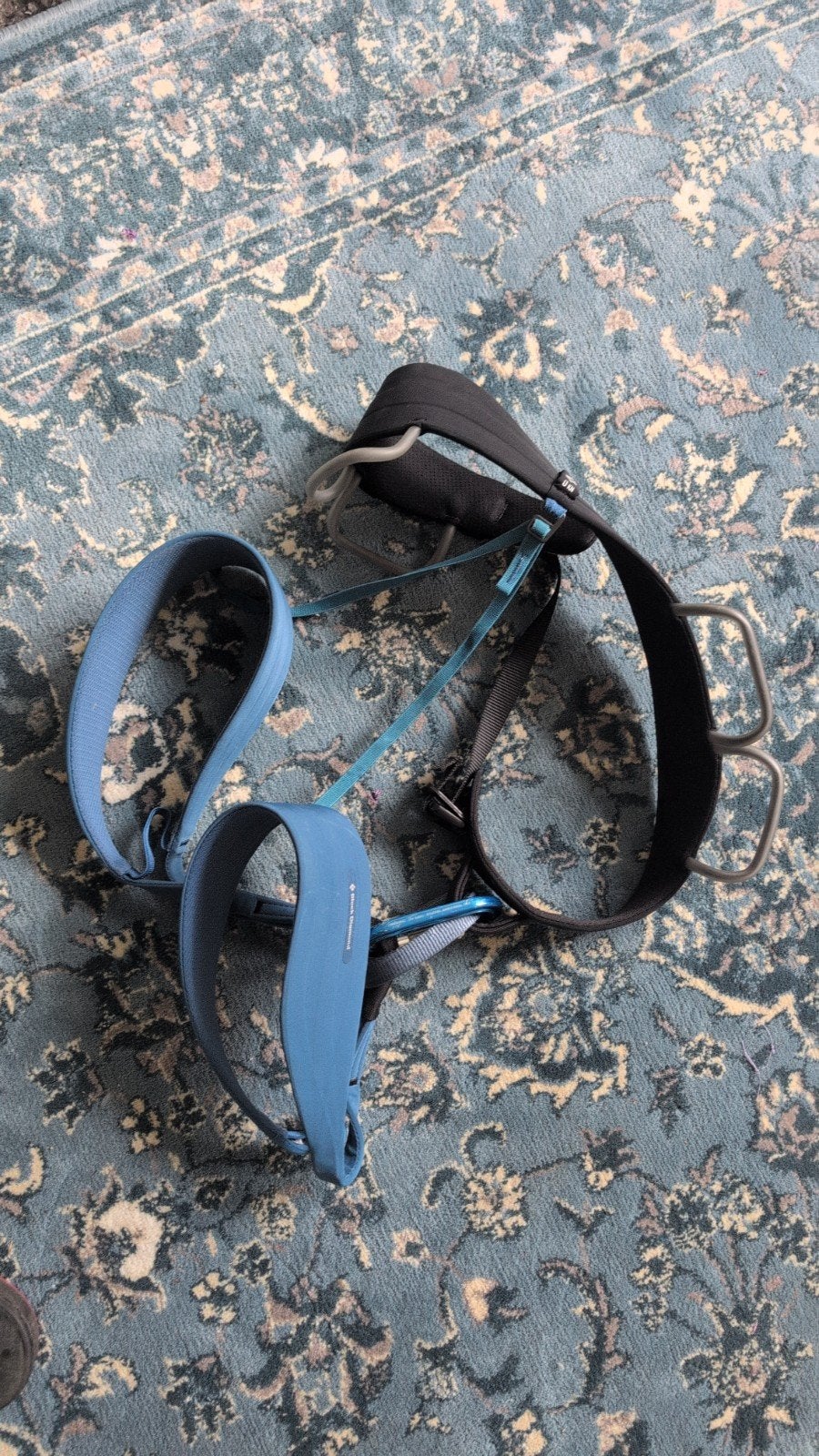 Klimharnas Black Diamond - Zwart/Blauw, maat L, Sport en Fitness, Klimsport, Ophalen of Verzenden, Zo goed als nieuw, Klimsport-accessoire