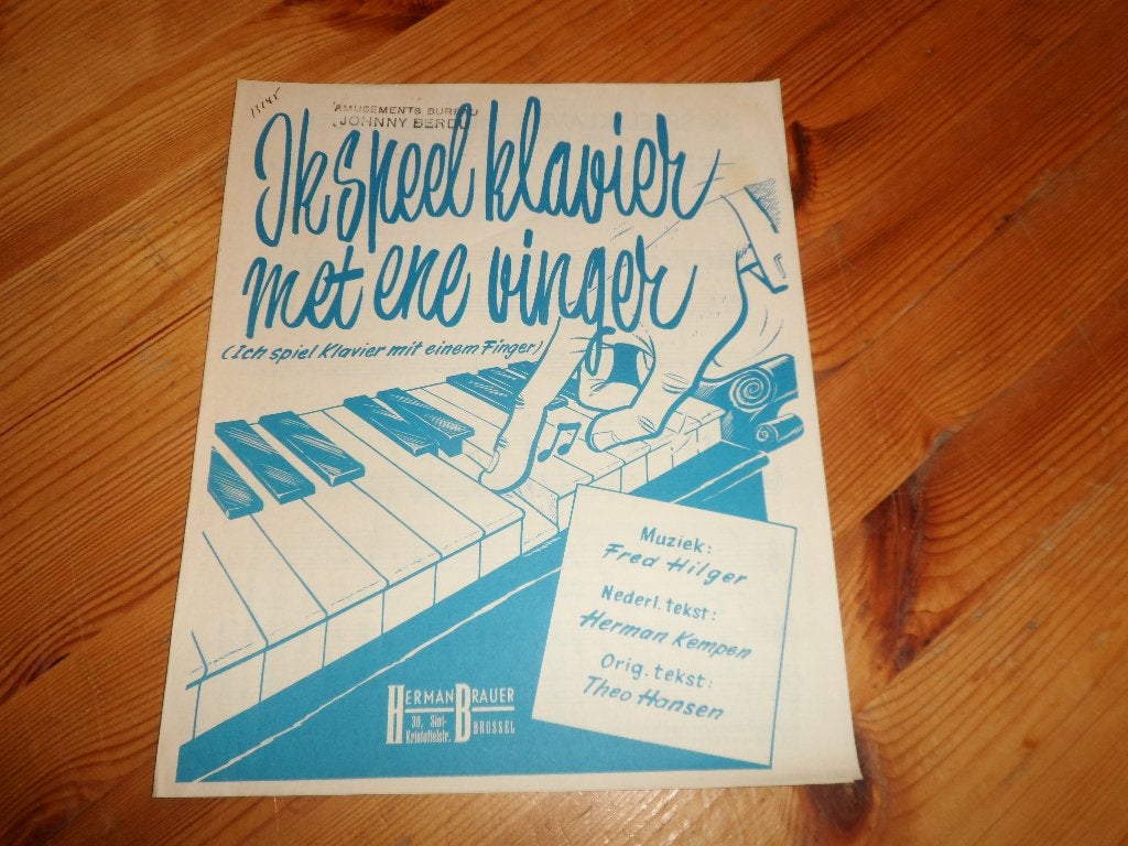 Ik speel klavier met ene vinger - fred hilger, Gebruikt, Gitaar, Ophalen of Verzenden, Artiest of Componist