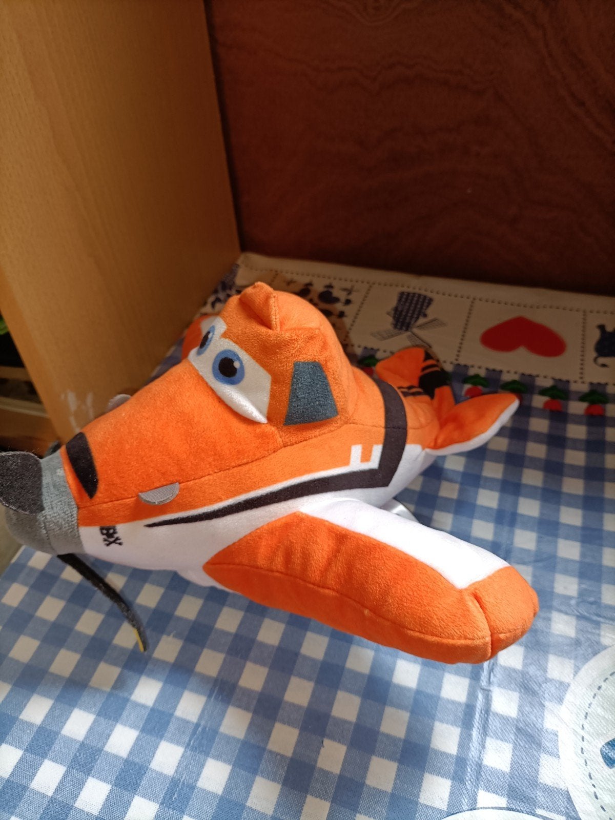 Disney Planes Dusty vliegtuig knuffel oranje 27 cm, Kinderen en Baby's, Ophalen of Verzenden, Zo goed als nieuw, Overige typen