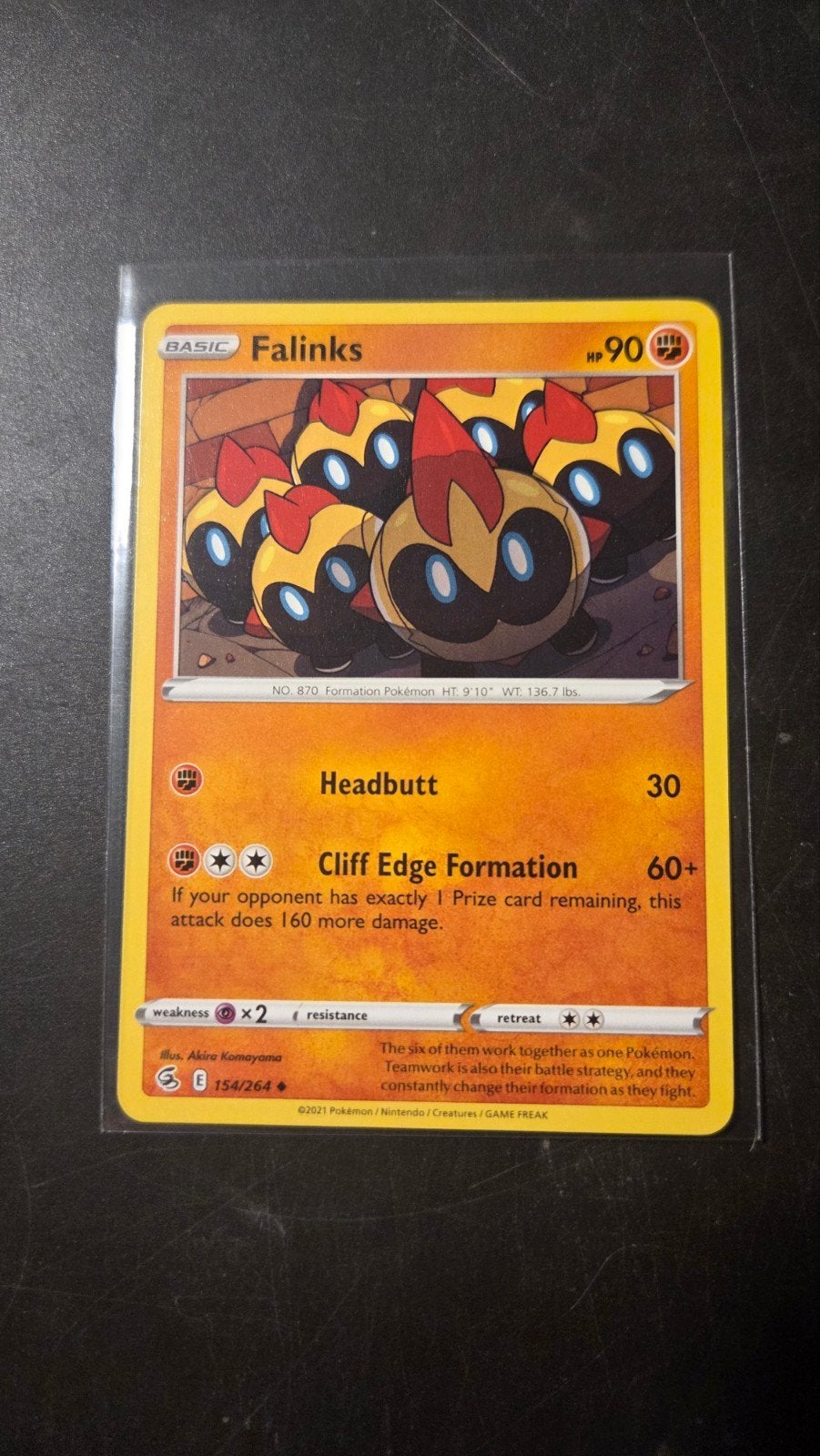 Falinks 154/264 Fusion Strike Pokémon Kaart, Verzenden, Zo goed als nieuw, Losse kaart