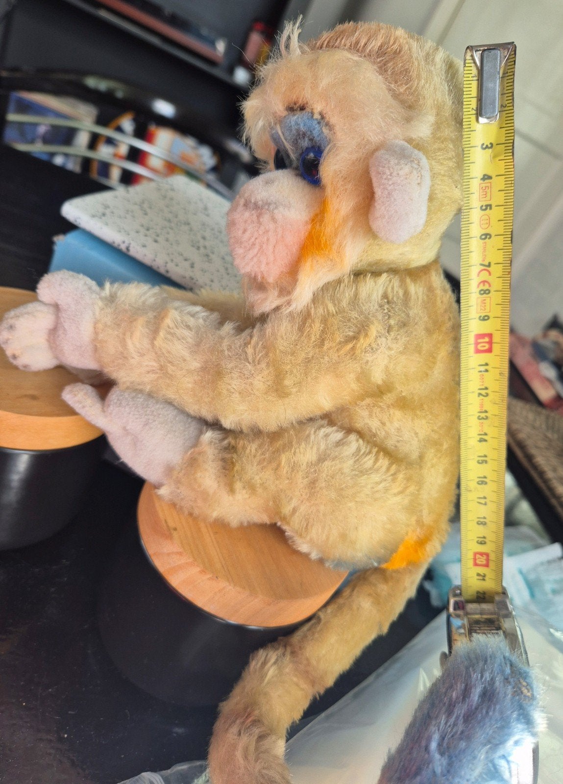 Vintage Steiff Mungo Aap 20 cm - Kan aan deur klemmen, Ophalen of Verzenden