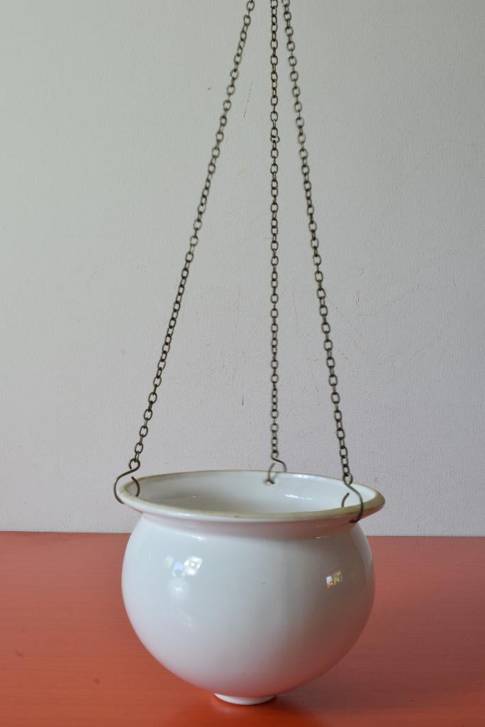 Retro vintage De Gebroeders hang bloempot / plantenhanger, Ophalen of Verzenden