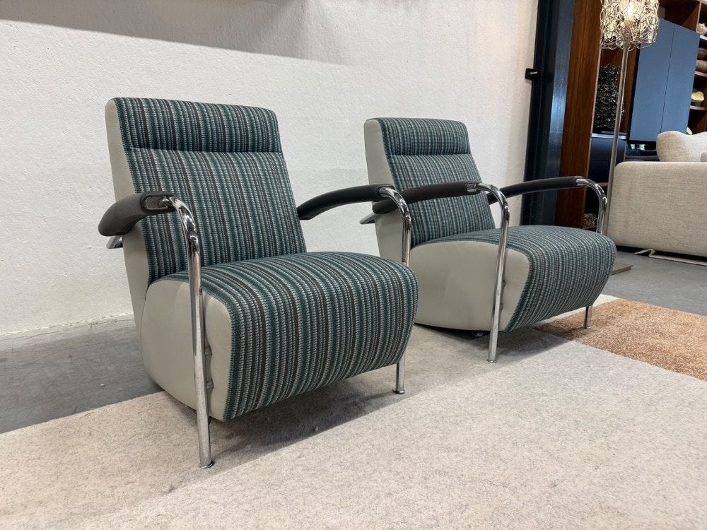 2 Nieuwstaat Leolux Scylla Fauteuil hoog Design stoel, Leolux, Info@leolux.nl, Nieuw, 75 tot 100 cm