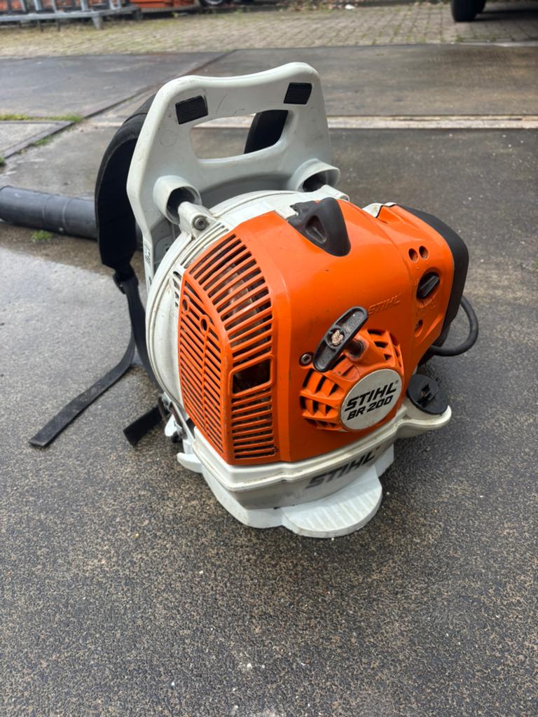 Stihl BR 200 Bladblazer, Tuin en Terras, Bladblazers, Ophalen, Gebruikt, Benzine, Ruggedragen