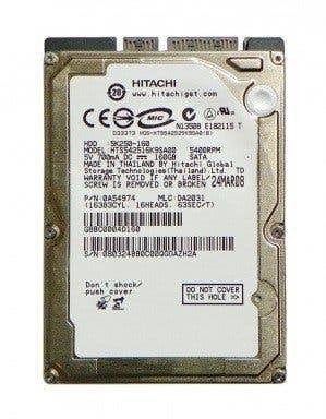 Hitachi Travelstar HTS542516K9SA00 160GB HDD 2.5" SATA, Intern, Gebruikt, 160GB, Ophalen of Verzenden