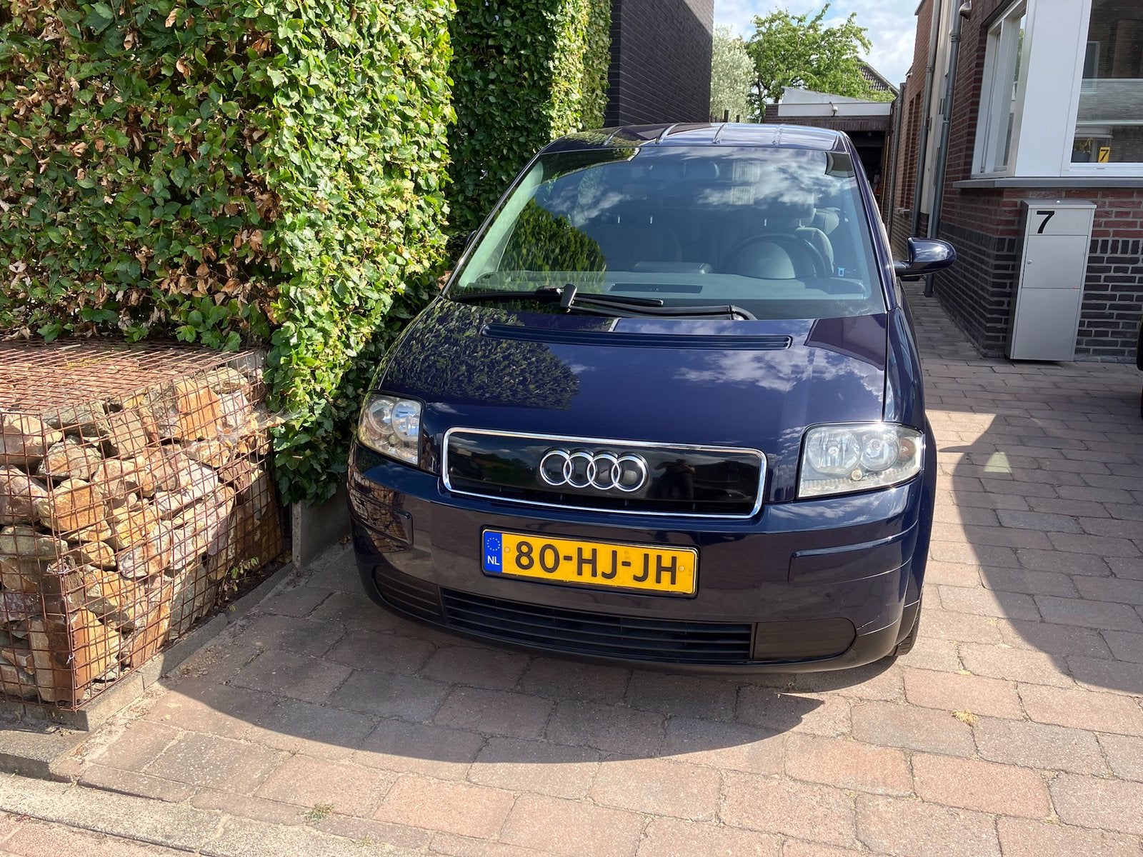 Audi A2 1.4 55KW 2001 Blauw, Licht en Zuinig, Auto's, Voorwielaandrijving, 74 pk, 31 €/maand, 4 cilinders