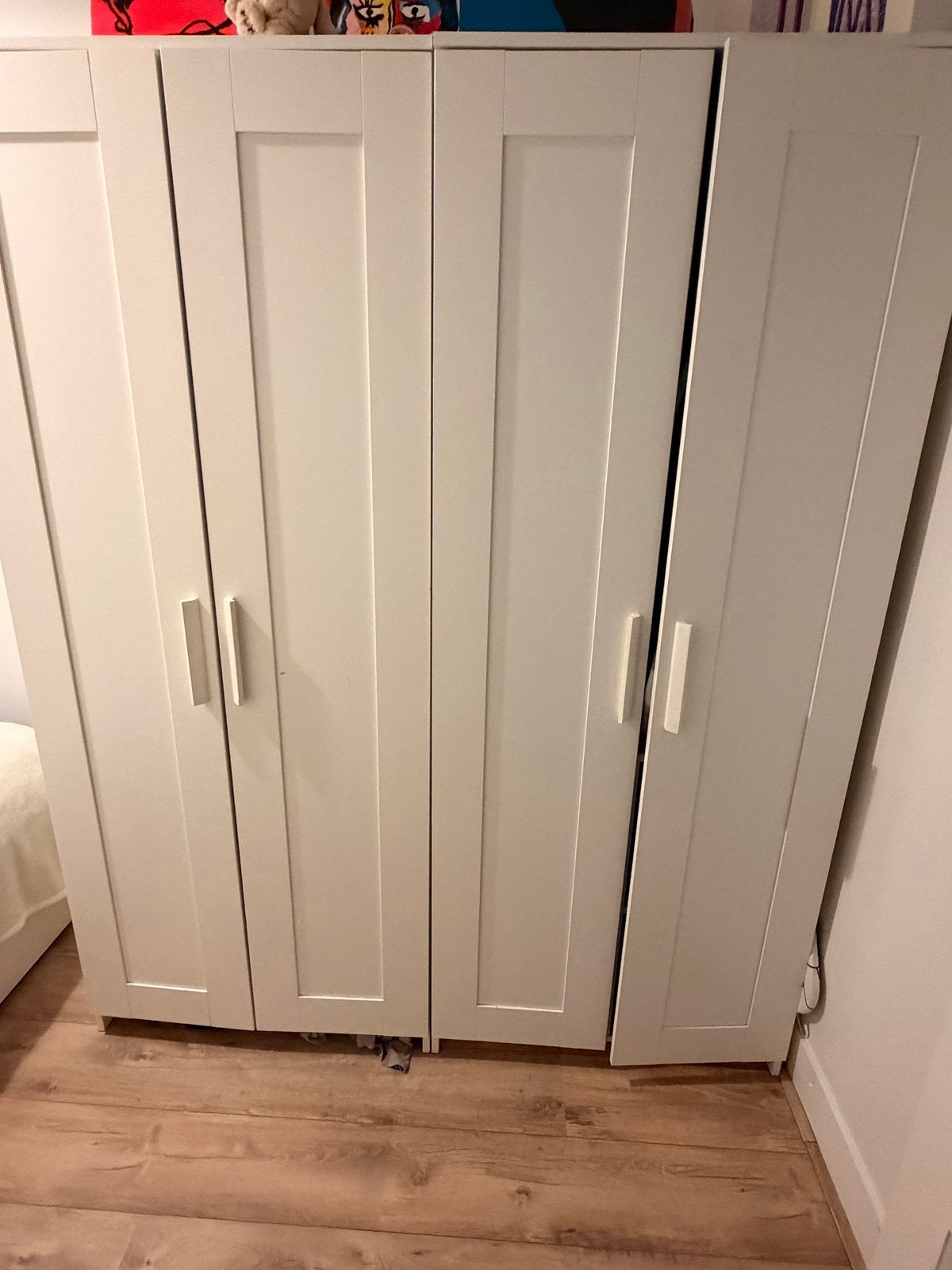 Twee witte BRIMNES kledingkasten, Ophalen, Overige materialen, Gebruikt, 150 tot 200 cm