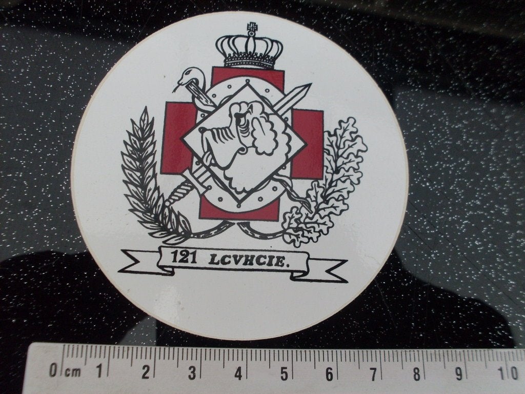 sticker 121 lcvhcie logo embleem, Verzenden, Zo goed als nieuw, Bedrijf of Vereniging