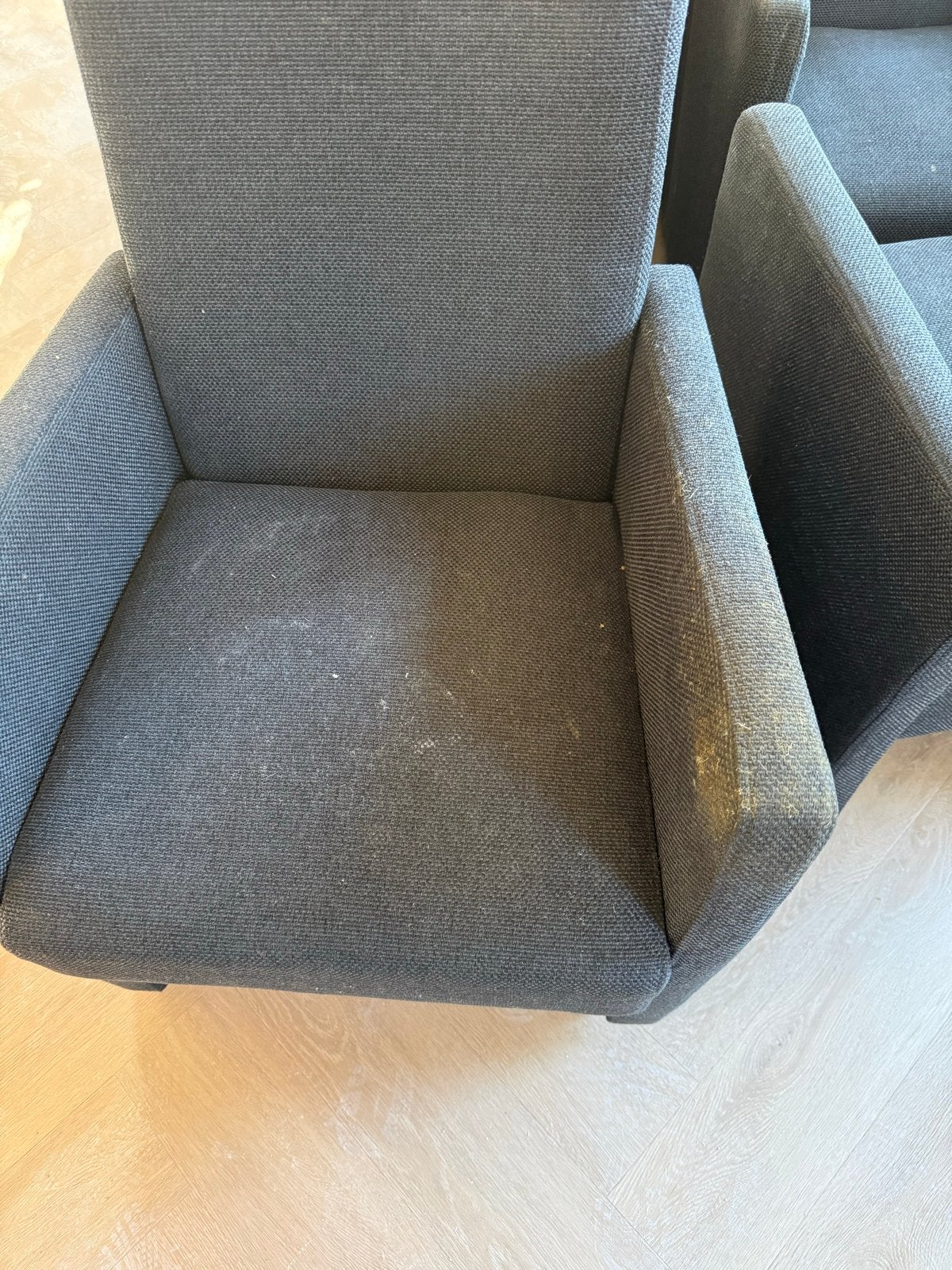6 stoelen met wieltjes - Gratis af te halen, Ophalen, Gebruikt, Vijf, Zes of meer stoelen, Stof