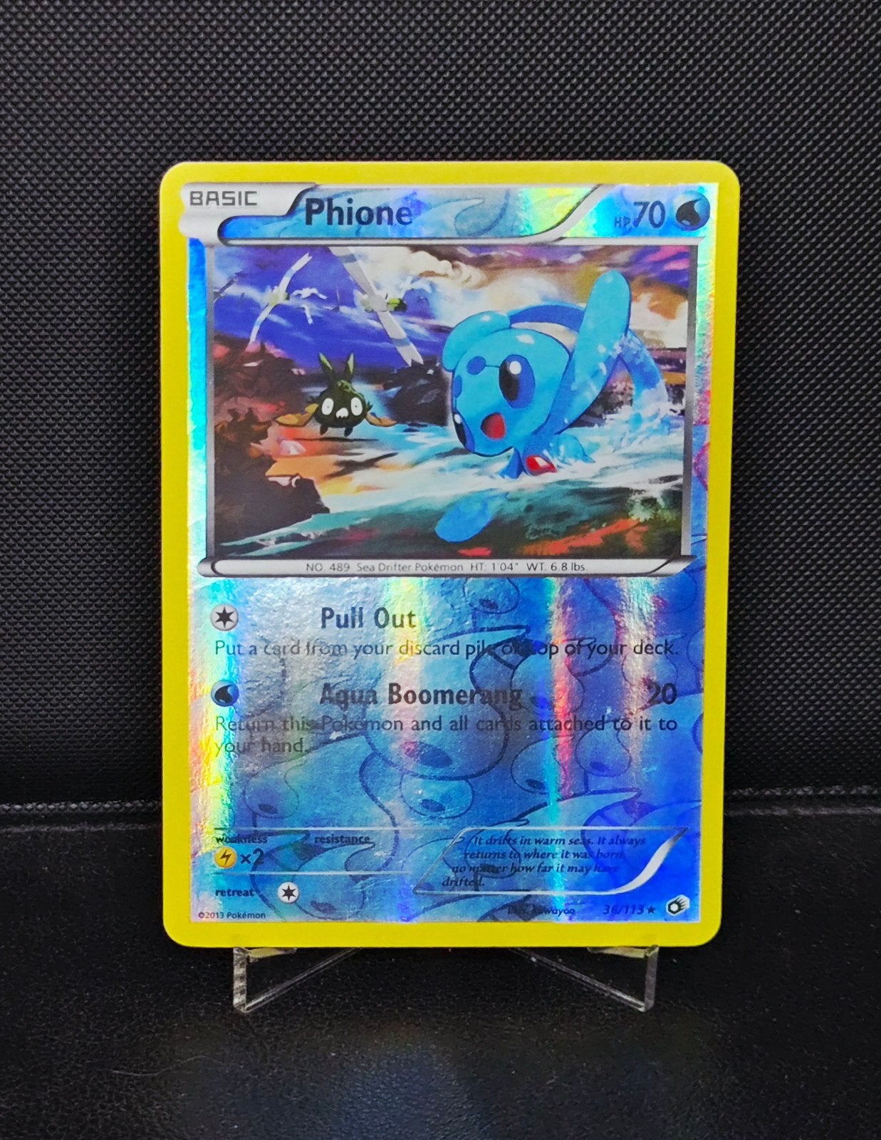 Phione Reverse holo 36/113 Legendary Treasures 2013, Ophalen of Verzenden, Zo goed als nieuw