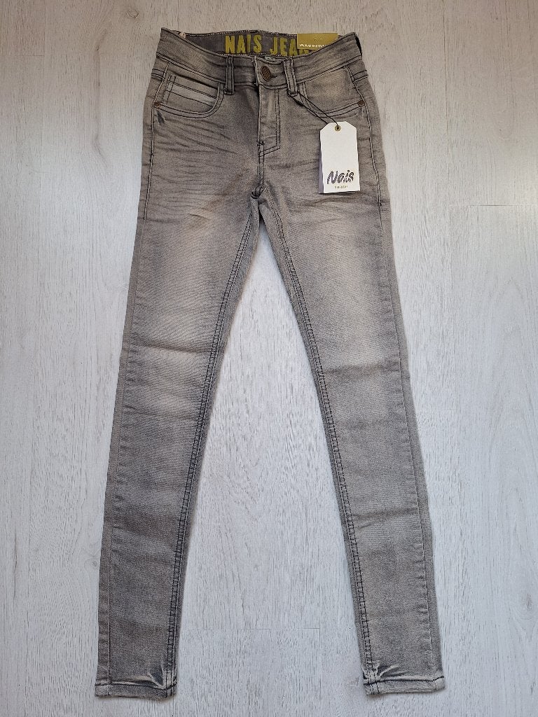 Grijze skinny jeans, maat 146 - met kaartje eraan, Broek, Meisje, Nieuw, Nais
