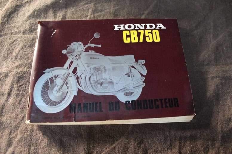 Honda CB750 K2 SOHC 1972 manuel du conducteur CB 750, Ophalen of Verzenden, Honda