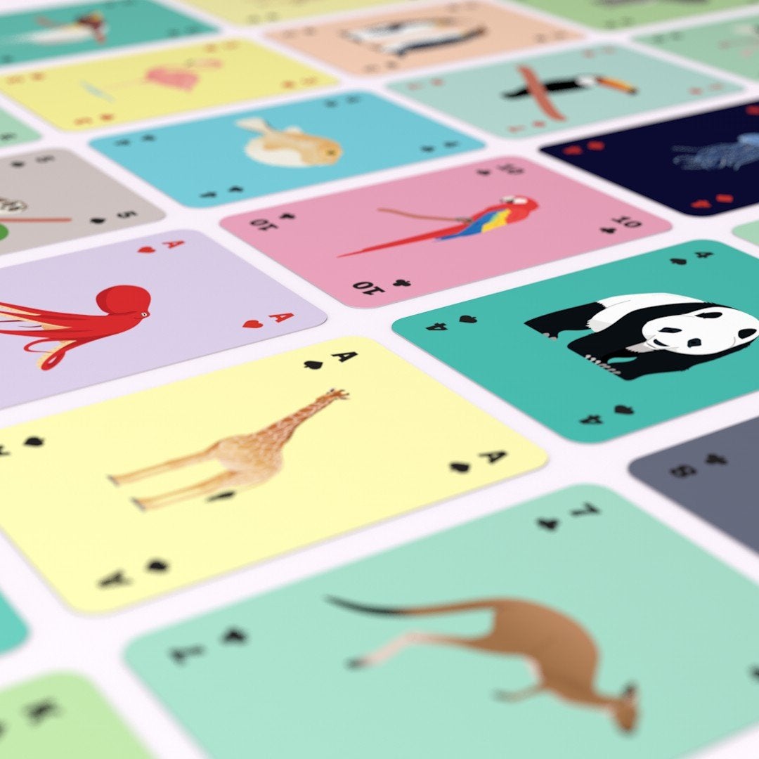 600 dieren/animals speelkaarten met 54 dierenafbeeldingen, Ophalen of Verzenden, Nieuw, Speelkaart(en)