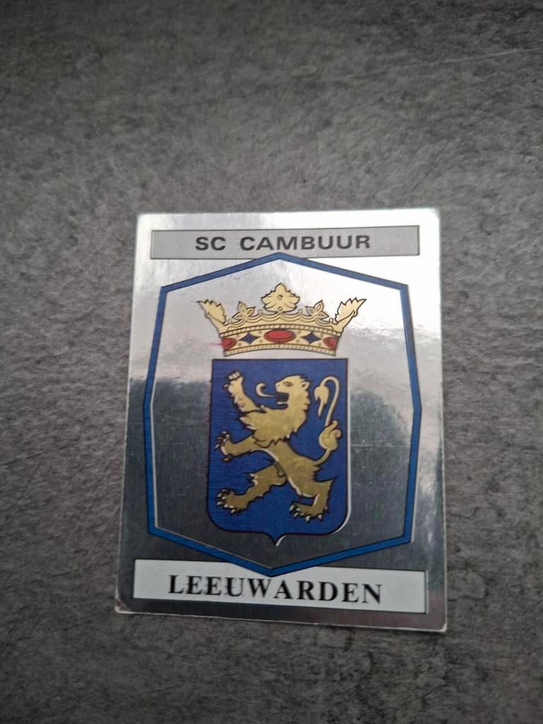 Panini sticker Voetbal 88. Embleem SC Cambuur., Verzenden, Zo goed als nieuw, Sticker