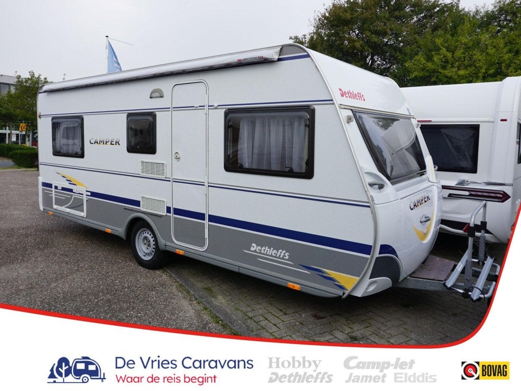 Dethleffs Camper 510 V 2 bedden,tent,luifel, Caravans en Kamperen, Rondzit, Bedrijf, 2 aparte bedden, Dethleffs