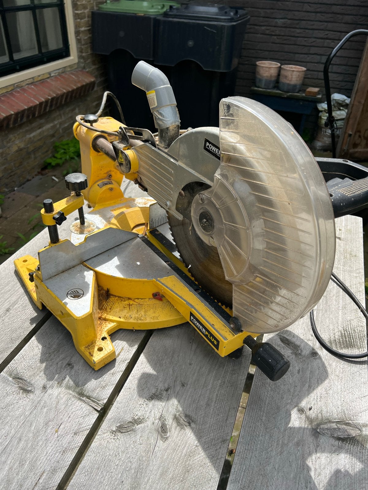 Powerplus X075 Afkortzaag, Ophalen, Gebruikt, 70 mm of meer, Afkortzaag