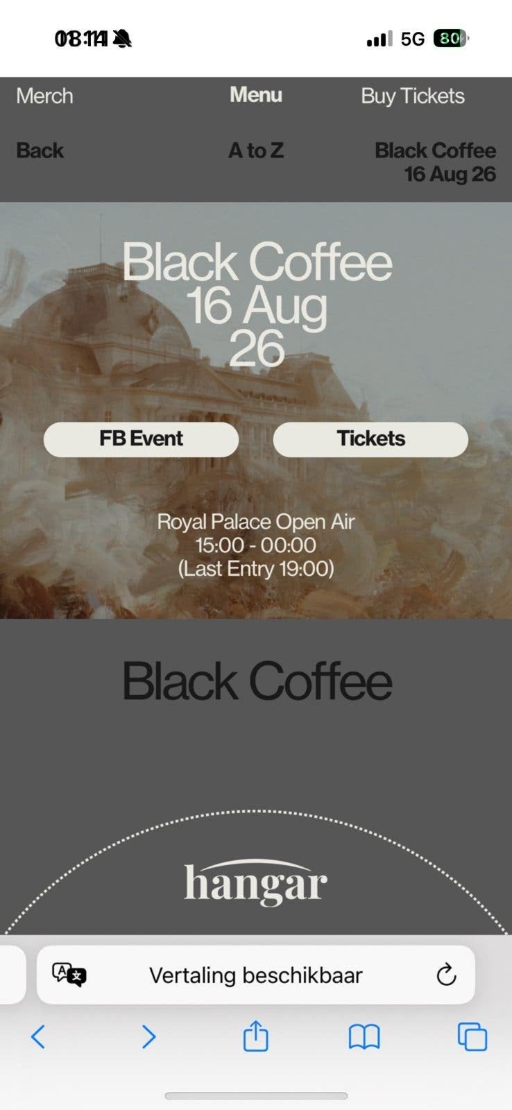 Black coffee brussel, Twee personen