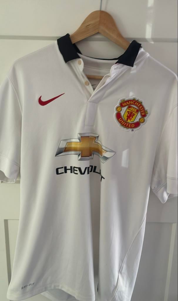 Manchester United uitshirt 2014/15. V. Persie 20, Ophalen of Verzenden, Zo goed als nieuw, Maat 52/54 (L), Wit