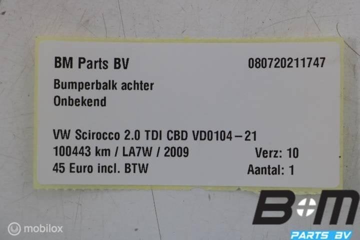 Bumberbalk Achter VW Scirocco ., Gebruikt