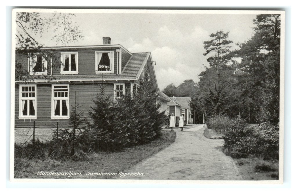 Appelscha, Mannenpaviljoen - Sanatorium Appelscha, Ophalen of Verzenden, 1920 tot 1940, Gelopen, Friesland