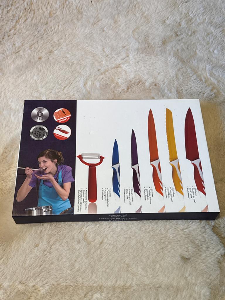 Royalty Line 6-delige messenset - Nieuw, Nieuw, Ophalen of Verzenden, Metaal, Meerkleurig