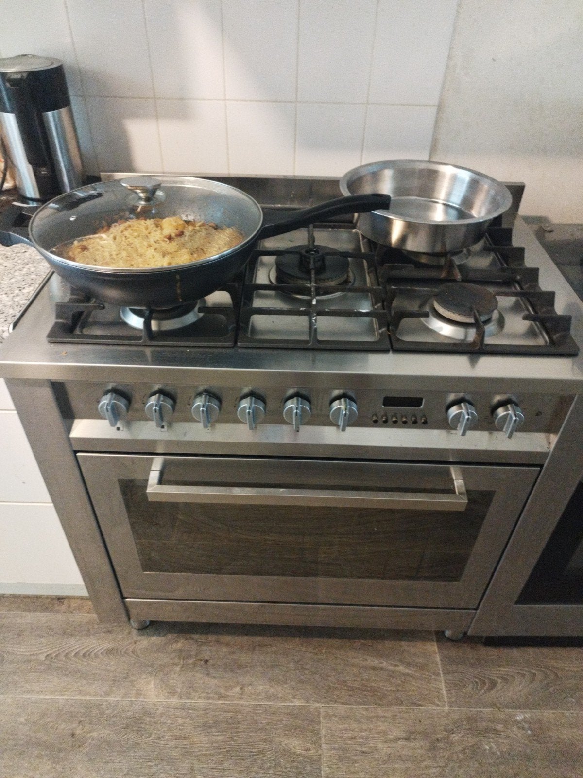 Vrijstaand gasfornuis met oven, 90x60x90 cm, Witgoed en Apparatuur, Fornuizen, Ophalen, Gebruikt, 60 cm of meer, Gas