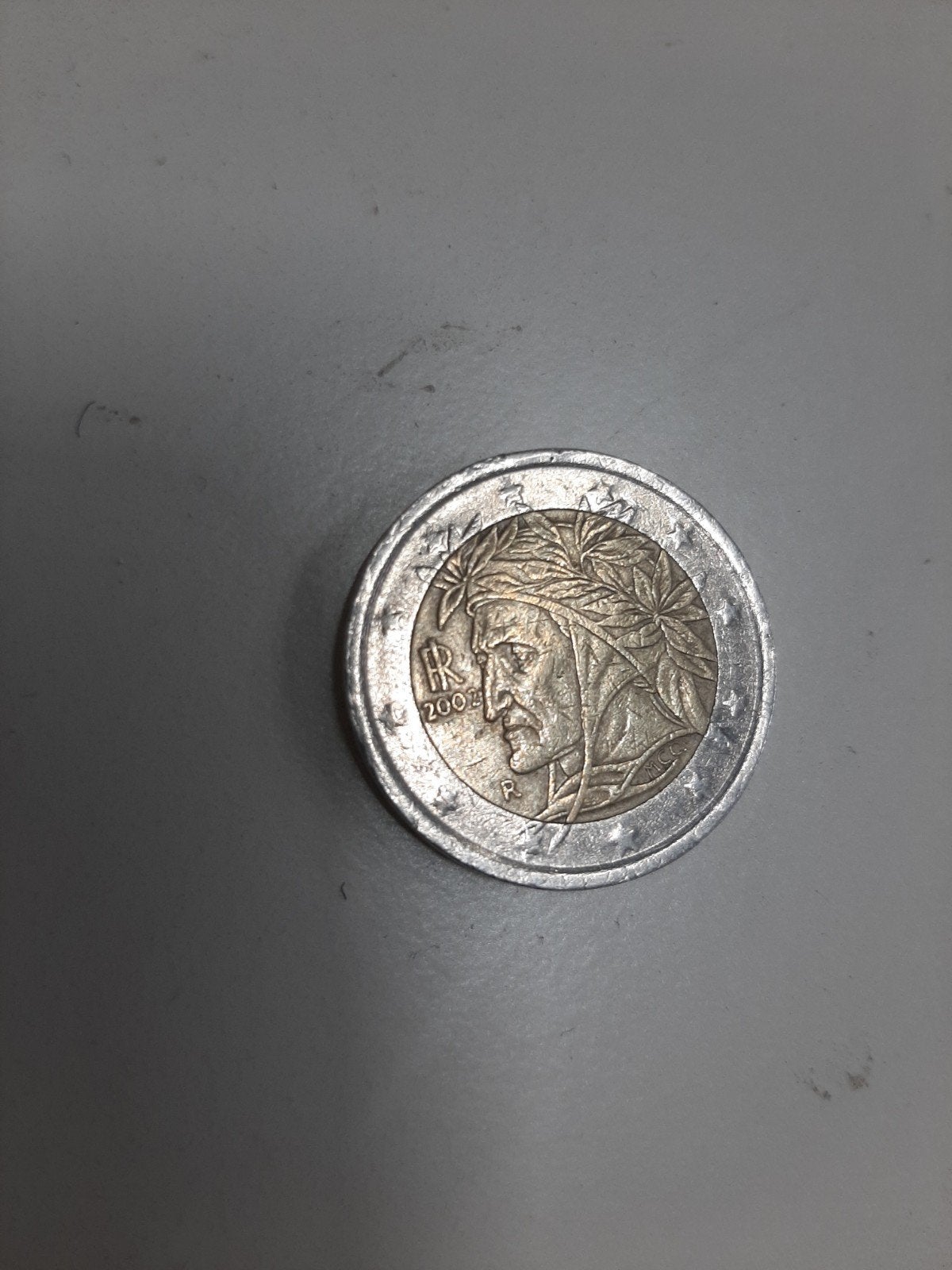 Zeldzame Italiaanse 2 Euro munt 2002 Dante Alighieri, Postzegels en Munten, Munten | Europa | Euromunten, Ophalen of Verzenden