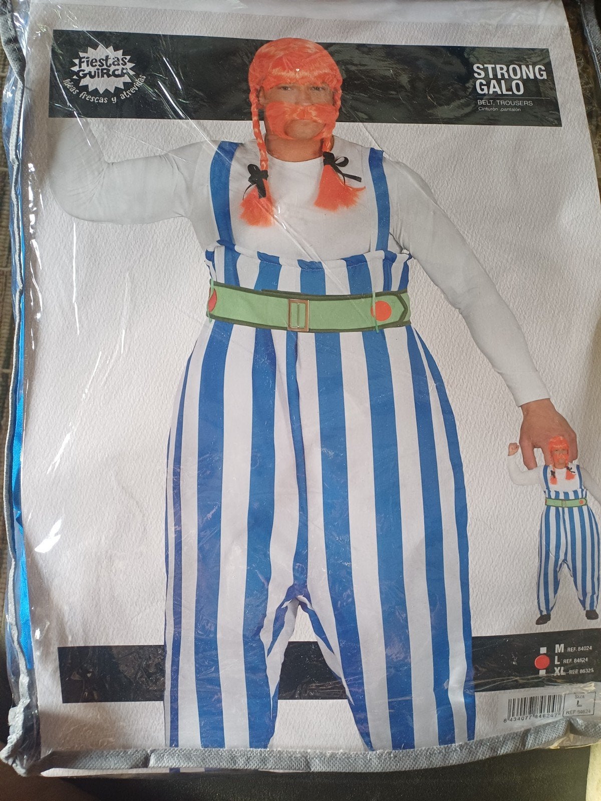 pak asterix en obelix maat L, Kleding | Heren, Carnavalskleding en Feestkleding, Ophalen of Verzenden, Zo goed als nieuw, Maat 52/54 (L)