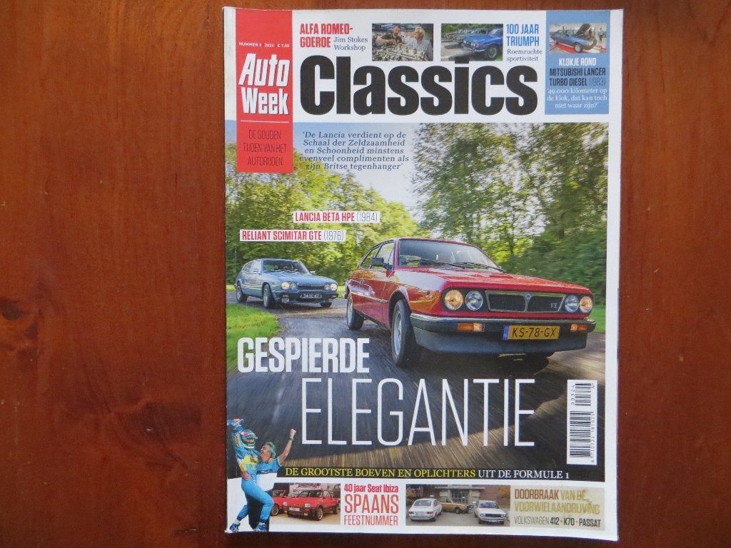 Autoweek Classics 3 2024 Reliant Scimitar GTE, Lancia Beta, Ophalen of Verzenden, Zo goed als nieuw, Volkswagen