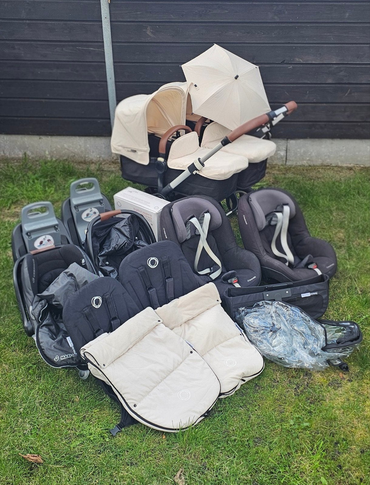 Bugaboo Donkey 2 Duo twin Kinderwagen Compleet, Kinderen en Baby's, Ophalen, Gebruikt, Overige merken, Zonnekap