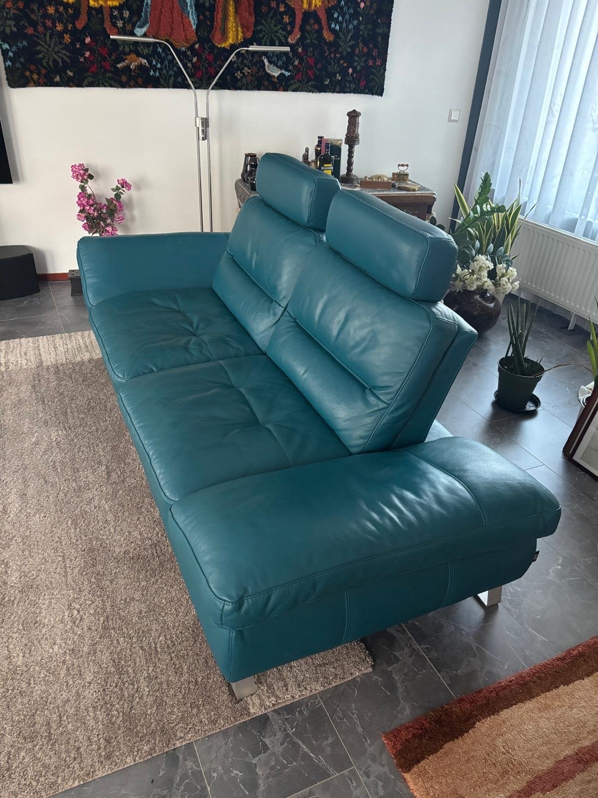 Henders & Hazel leren bankstel – hoekbank + 2,5-zits, Huis en Inrichting, Ophalen, 100 tot 125 cm, Hoekbank, Leer